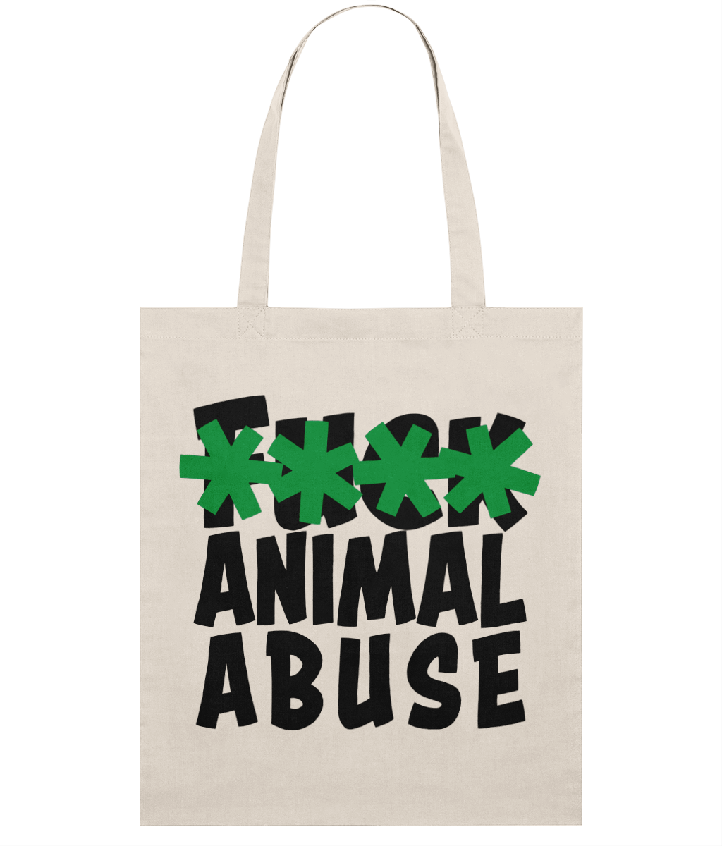 Fuck Animal Abuse - Natural Tote bag